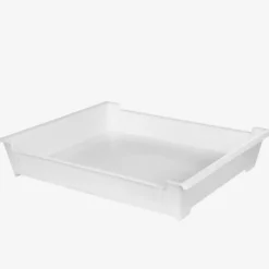 Bac renforcé rectangulaire empilable emboîtable 9,6 L - blanc - Gilac