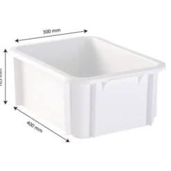 Bac renforcé 400 x 300 12 L - blanc - Gilac