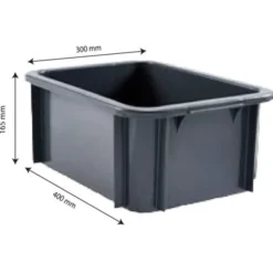 Bac renforcé 400 x 300 12 L - gris - Gilac
