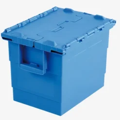 Bac 400 x 300 x 310 mm 25 L avec couvercle intégré - bleu - Gilac