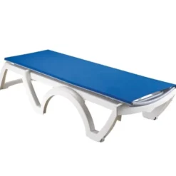 Bain de Soleil JAMAICA BEACH Blanc / Bleu - Lot de 4 - Grosfillex