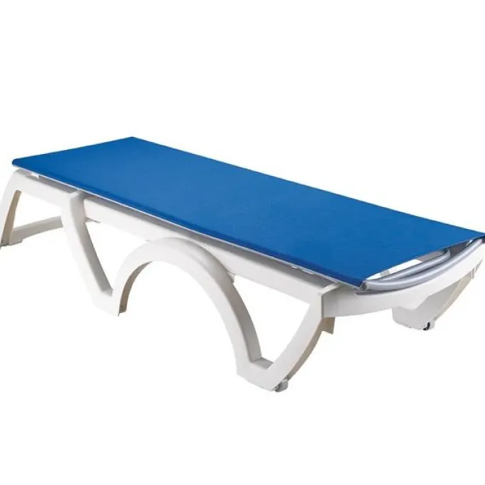 Bain de Soleil JAMAICA BEACH Blanc / Bleu - Lot de 4 - Grosfillex