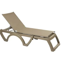 Bain de Soleil JAMAICA BEACH Taupe / Taupe - Lot de 4 - Grosfillex