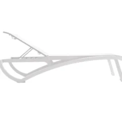Bain de Soleil SUNSET Blanc / Blanc - Lot de 4 - Grosfillex