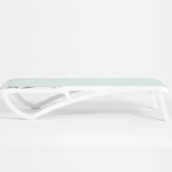 Bain de Soleil SUNSET Blanc / Turquoise Chiné - Lot de 4 - Grosfillex