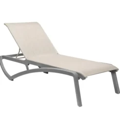 Bain de Soleil SUNSET Gris / Beige - Lot de 4 - Grosfillex