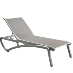 Bain de Soleil SUNSET Gris / Gris - Lot de 4 - Grosfillex