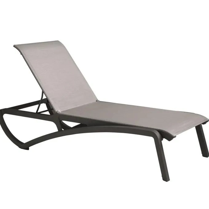 Bain de Soleil SUNSET Noir / Gris - Lot de 4 - Grosfillex
