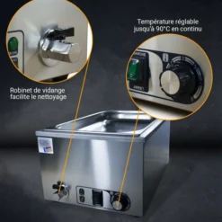 Bain Marie Inox GN1/1 pour Bac P-150mm - L2G