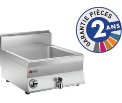 Bain marie inox électrique - 1bac GN 1/1 + 2 bacs GN 1/4 - Gamme 650 - Baron