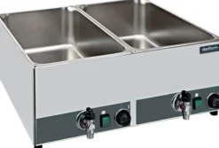 Bain-Marie Professionnel Double 2 GN 1/1 avec Robinet de Vidange - 1200 W - Distform