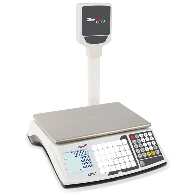 Balance Commerciale XFOC+ 30P PLU Poids Prix 15/30 Kg - Colonne - Gram