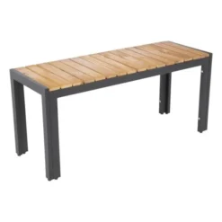 Banc - Acier & Bois d'Acacia - 1000 mm - Lot de 2 - Bolero