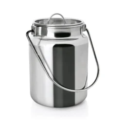 Baratte avec couvercle en Acier au nickel-chrome 3 L H 210 mm Ø 150 mm - Was Germany