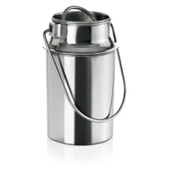 Baratte avec couvercle en Acier au nickel-chrome 1 L H 170 mm Ø 95 mm - Was Germany