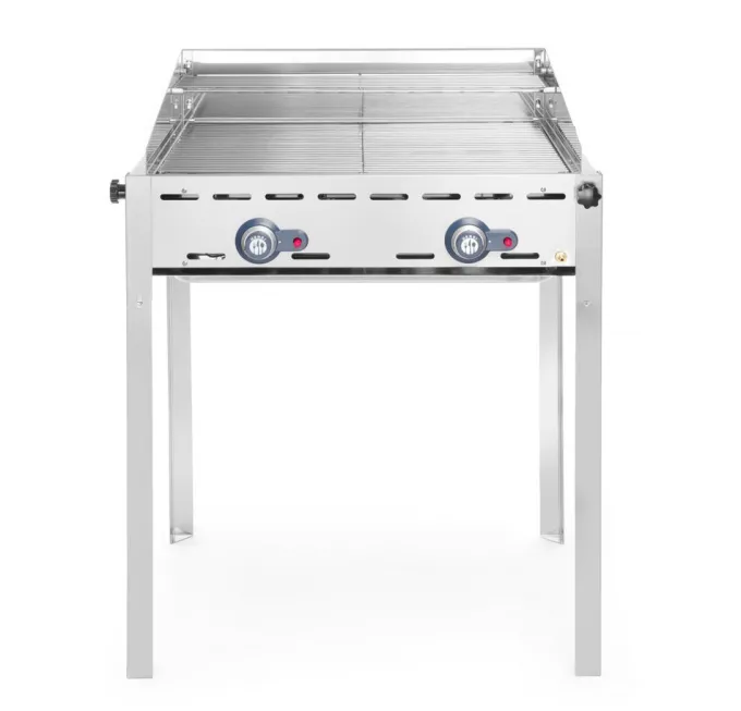Barbecue Green Fire avec 2 brûleurs Profi Line 2 grilles en inox GN 1/1 116kW - Hendi