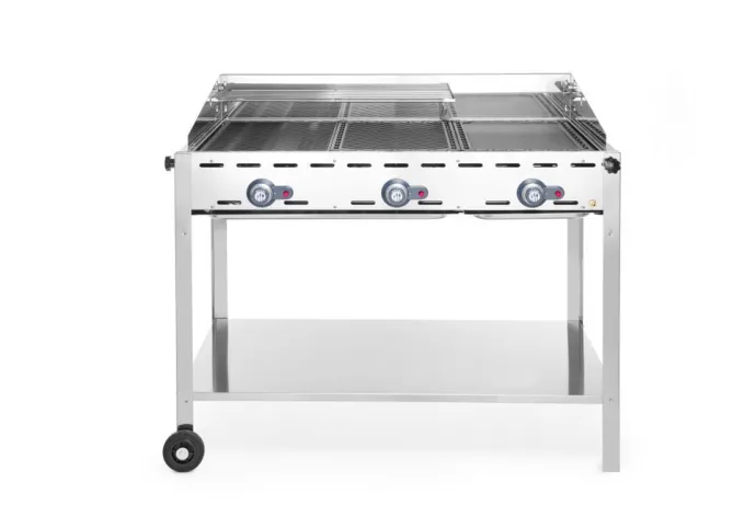 Barbecue Green Fire avec 3 brûleurs Profi Line 174kW - Hendi