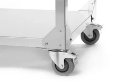 Barbecue Green Fire avec 4 brûleurs Profi Line sur support avec roulettes Gris 22kW - Hendi