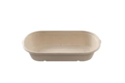 Barquette ovale crème en canne à sucre 850 ml - 500 unités - Betik