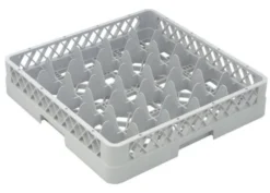 Base 25 Compartiments 500 x 500 x 100mm - Casier de Lavage pour verres - Gris - Matériel CHR Pro