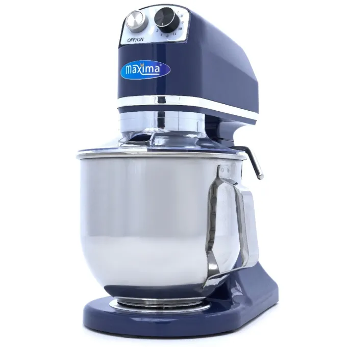 Batteur Mélangeur - 7 L - 2 kg de Pâte - Bleu Acier - Maxima