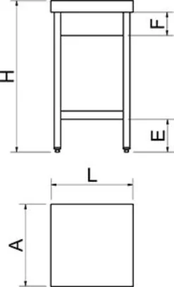 Billot de Boucher en Polyéthylène Blanc et Inox Modèle Advanced - Fricosmos