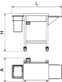 Billot de Boucher en Polyéthylène Blanc et Inox Spécial Desserte Barbecue - Fricosmos