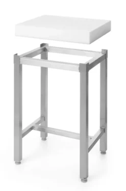 Billot polyéthylène Billot avec piètement Blanc 500x400x(H)800 mm - Hendi