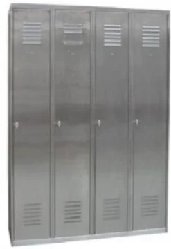 Bloc 4 Vestiaires Inox Industrie Propre sur Pieds - L 1200 mm