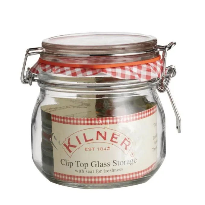 Bocal en verre pour conserves avec clip - Kilner 0,5 L