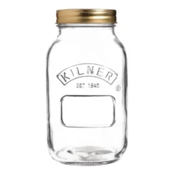 Bocal en verre pour conserves couvercle vis - Kilner 1 L