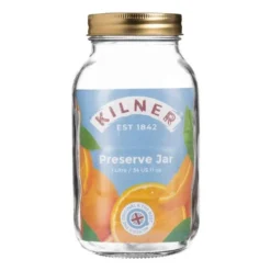 Bocal en verre pour conserves couvercle vis - Kilner 1 L
