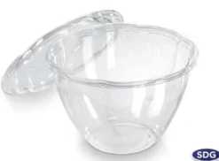 Bol Boule Transparent en PLA 1400 ml - Lot de 50 - SDG