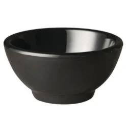 Bol rond en mélamine noir Pure 90 mm - APS