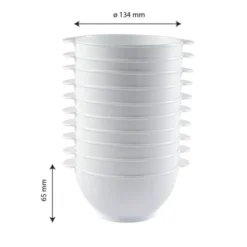 Bols à anses 50 cl - Lot de 10 - blanc - Gilac