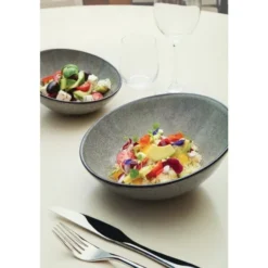 Bols Inclinés pour Bar Restaurant Porcelaine 215 mm - Lot de 6 - Olympia Mineral