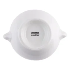 Bols à soupe tête de lion blancs 105mm Olympia - Boite de 6