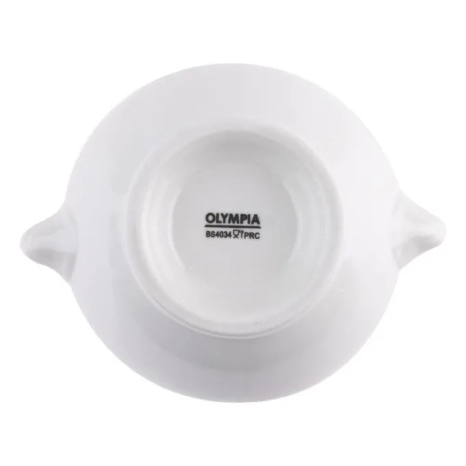 Bols à soupe tête de lion blancs 105mm Olympia - Boite de 6