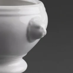 Bols à soupe tête de lion blancs 105mm Olympia - Boite de 6