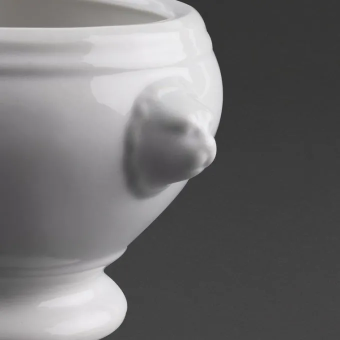 Bols à soupe tête de lion blancs 105mm Olympia - Boite de 6