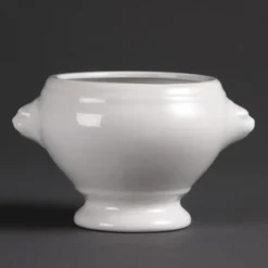 Bols à soupe tête de lion blancs 105mm Olympia - Boite de 6