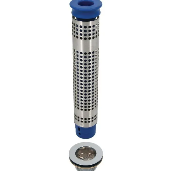 Bonde 70mm et tube de surverse avec filtre pour plonge prof 250mm