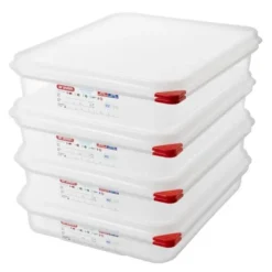 Boîte alimentaire avec couvercle GN 1/2 - Araven 4 L- Lot de 4