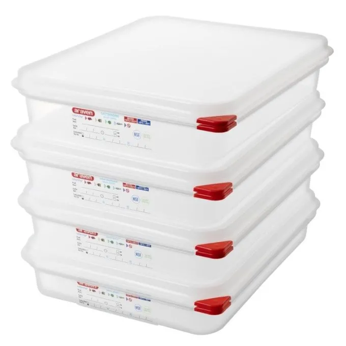 Boîte alimentaire avec couvercle GN 1/2 - Araven 4 L- Lot de 4