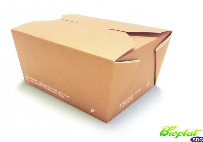 Boîte Alimentaire en Carton Biodégradable - SDG - Lot de 250