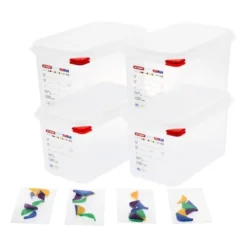 Boîte alimentaire 4,3 L - Araven GN 1/4 - Lot de 4