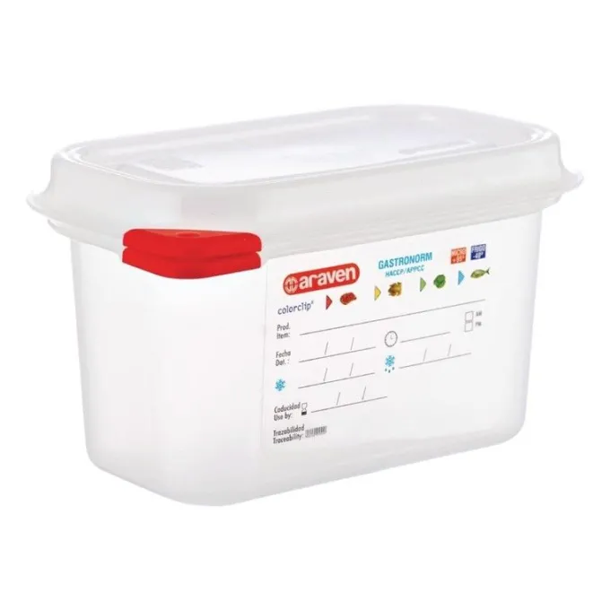 Boîte Alimentaire 1 L GN 1/9 - Lot de 4 - Araven