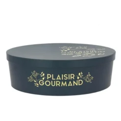 Boîte Carton Ronde Empilable Plaisir Gourmand Ø33 Lot de 10 - Créapak