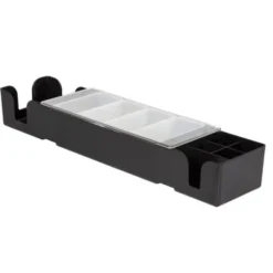 Boîte à compartiments noire - 605 x 155 x 95 mm