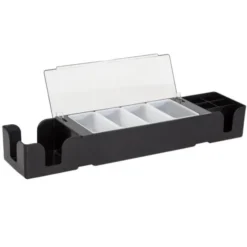 Boîte à compartiments noire - 605 x 155 x 95 mm